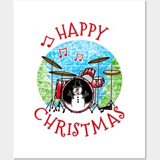 Christmas Drummer Drums Musician Xmas 2022 Posters and Art